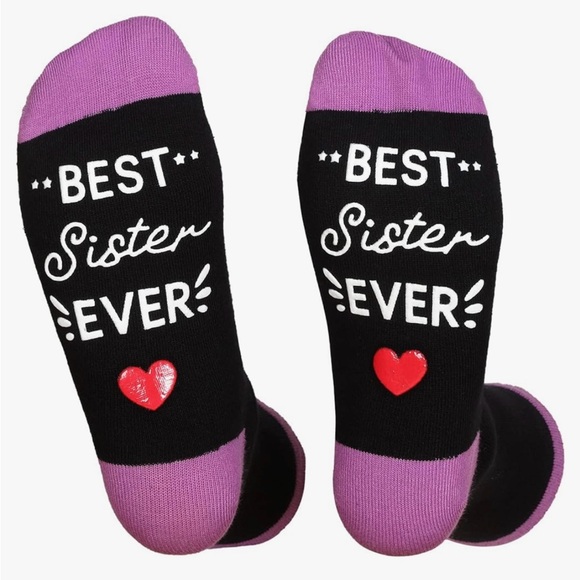 Best Sister Ever Socks NWT - Picture 1 of 6